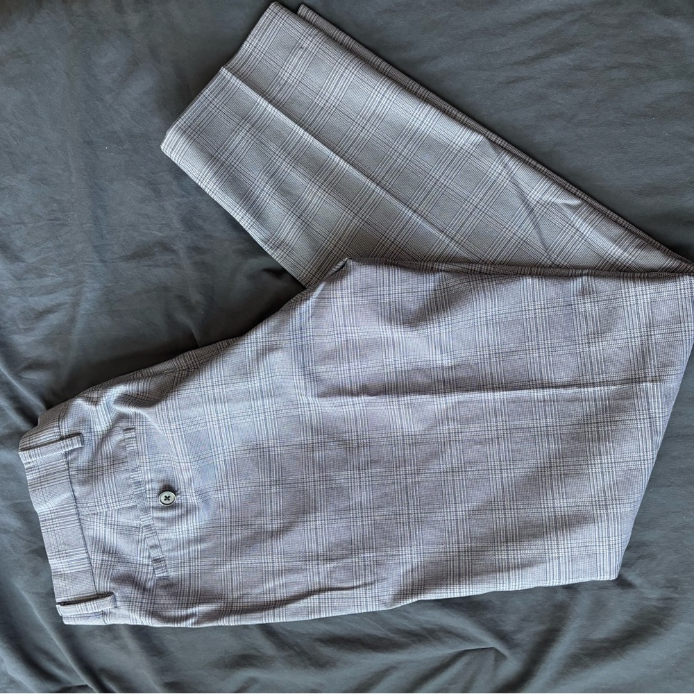 Gray Plaid Trousers